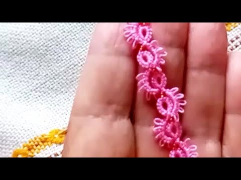 Видео: Фріволіте голкою, вплітаю бісер другою голкою #frivolite #handmade #art