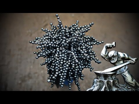 Видео: Создание клинков из жаренной стальной дроби.