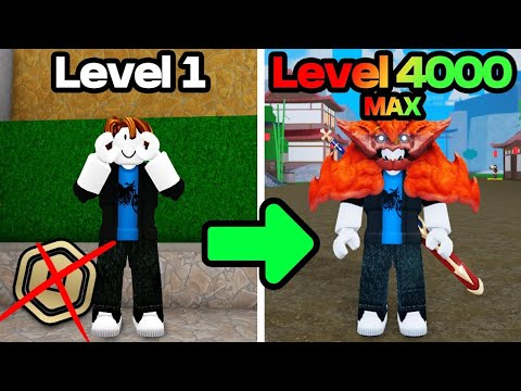 Видео: Нуб без робуксов, максимальный уровень 4000! - King Legacy Roblox
