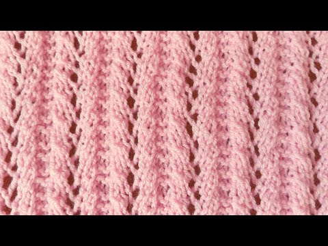 Видео: Scheme of a beautiful openwork pattern on knitting needles. Схема ажурного узора связан на спицах.