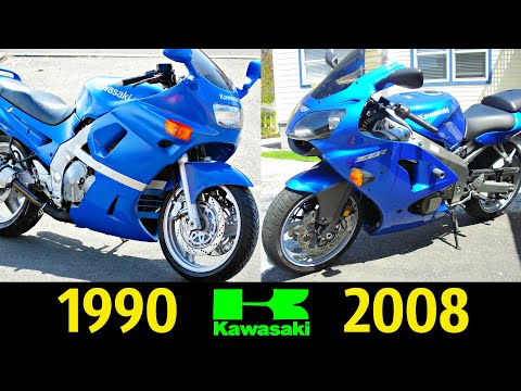 Видео: 💚 Kawasaki ZZR 600 - Эволюция ! Все Модели по Годам ☝!