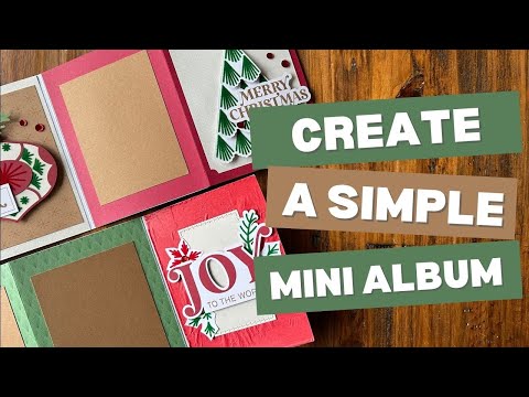 Видео: Создайте простой мини-альбом с использованием картонных основ