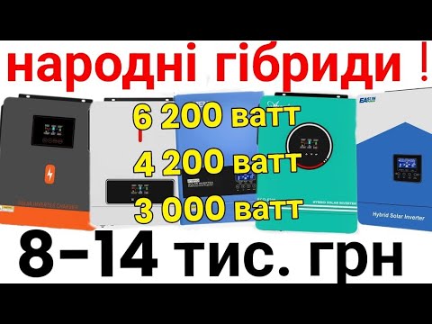 Видео: Народні гібридні інвертори - де краще купити, ціни, функції, потужність і тд ...