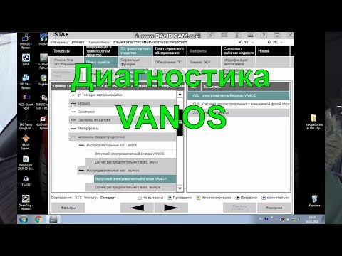 Видео: Диагностируем узел Vanos - программой Rheingold