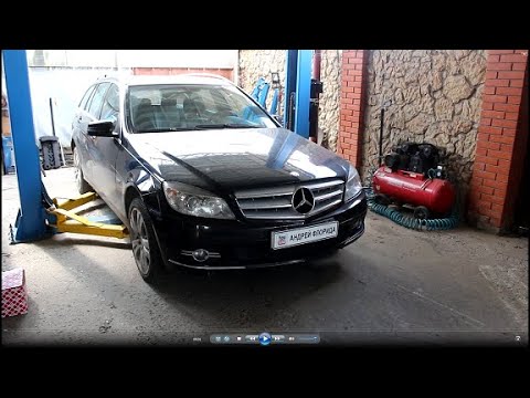 Видео: Замена опор передних стоек на Mercedes Benz C универсал W204 2,2 Мерседес Бенц 2009 #авторемонт