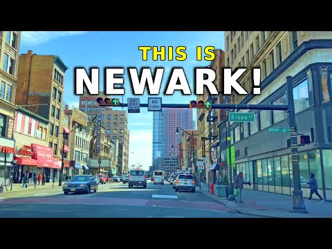Видео: Newark 4K - Вождение в центре города Ньюарк, Нью-Джерси, США.