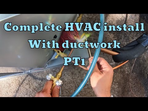 Видео: Установка теплового насоса Carrier 2ton в старом доме #hvaccontractor #hvacsystem #bluecollar