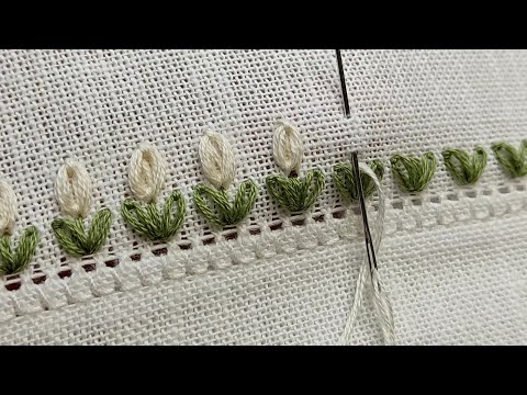 Видео: Простий та красивий дизайн Обробки Краю для початківців 💫Beautiful Design|Hand Embroidery