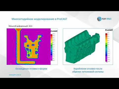 Видео: Моделирование литья металлов в ПО ProCAST.