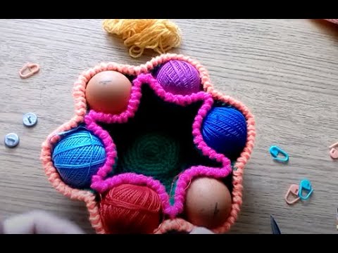 Видео: Пасхальная корзинка для кулича и яиц с кармашками. Корзинка для мелочей.