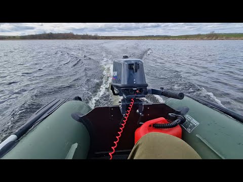 Видео: Обкатка мотора TARPON 5, тест скорости с 2 пассажирами #seapro #обкаткамотора #северныйпутник