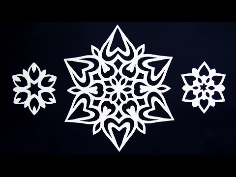 Видео: Как вырезать красивые снежинки из бумаги DIY - Простая снежинка DIY - Простые поделки.