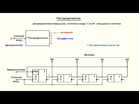 Видео: Видеоурок 4.40. Распределители на сдвигающем регистре