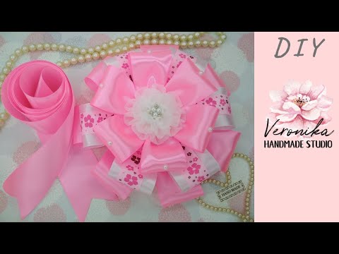 Видео: Бант на выписку из роддома для девочки мастер класс 🌸 Bow for a newborn 🌸 Бант на виписку з роддому