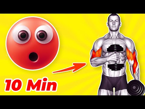 Видео: 10 минут. Тренировка с гантелями дома на бицепс и трицепс