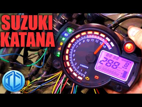 Видео: Меняю приборку на мотоцикле Suzuki GSX750F Katana