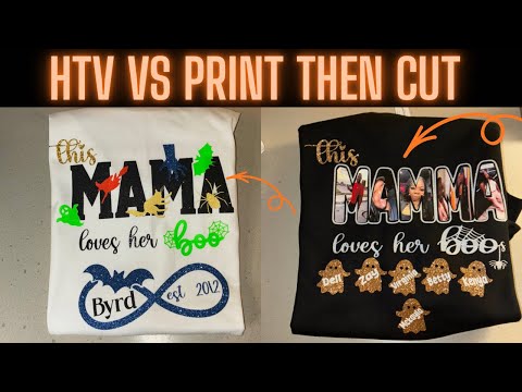 Видео: Как сделать футболки Cricut на Хэллоуин с принтером и без него | Простой урок для начинающих 🎃