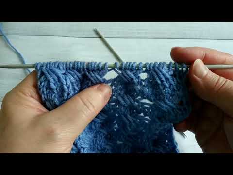 Видео: #37 УЗОР С ВЫТЯНУТЫМИ ПЕТЛЯМИ./ВЯЗАНИЕ СПИЦАМИ.