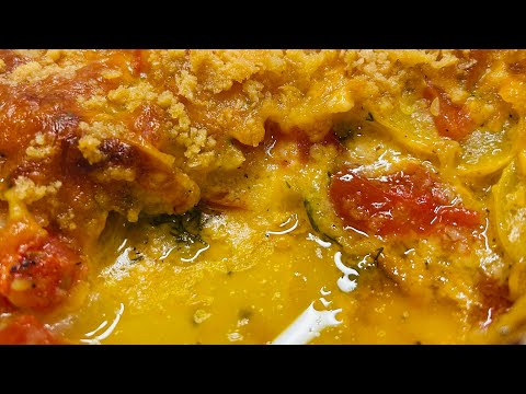 Видео: Запеканка из свежих кабачков и помидоров