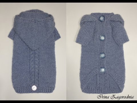 Видео: Одежда для маленьких собак! Свитер для собаки!Кофта для собак-с капюшоном красивым узором