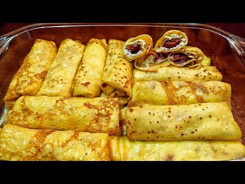 Видео: Млинці з сиром та вишнею , засмажені у духовкі. Просто смакота.