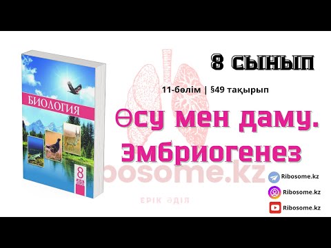 Видео: 8-сынып Өсу мен даму. Эмбриогенез §49 тақырып 11-бөлім / Ribosome.kz / Ерік Әділ