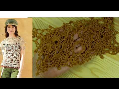 Видео: Эксклюзивный Удивительный Квадратный  мотив крючком