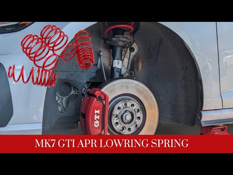 Видео: MK7 GTI получает занижающие пружины APR (идеальный дорожный просвет!!)