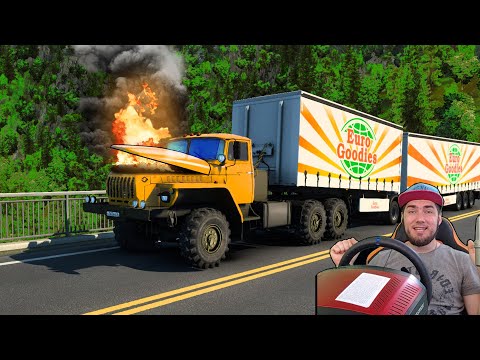 Видео: СЛОМАЛ УРАЛ ПОЛНОСТЬЮ - ЧТО ДЕЛАТЬ? в EURO TRUCK SIMULATOR 2 + РУЛЬ