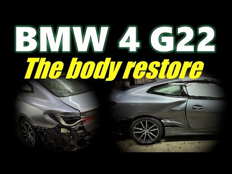 Видео: BMW 4 G22. The body restore. Ремонт кузова.