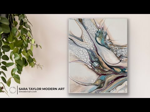 Видео: «Gum Tree» — ПОЛНЫЙ урок по заливке акрилом с перламутровым облаком!