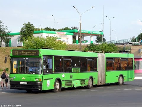 Видео: Автобус Минска МАЗ-105,гос.№ АК 8860-7, марш.9 (02.01.2019)
