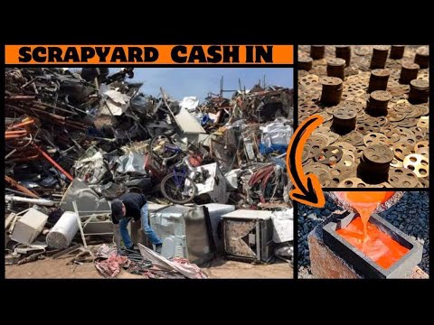 Видео: ScrapYard Steel Cash In - Медный кирпич - ASMR Плавка металла - Trash To Treasure - BigStackD