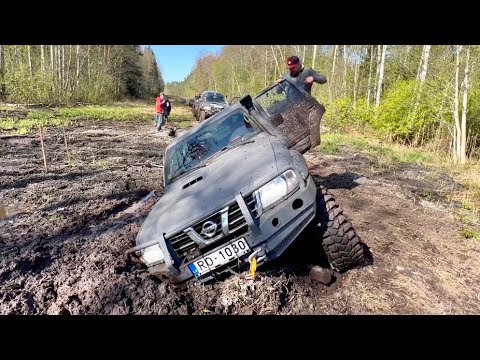 Видео: Засадили Nissan Patrol на 40" по самые небалуйся - Rubicon, Pajero на подхвате | Latvian Offroad