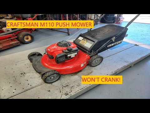Видео: Газонокосилка Craftsman M110 | Простоял зиму | Не заводится!