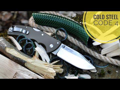 Видео: Нож Cold Steel Code 4 Clip Point тест / test
