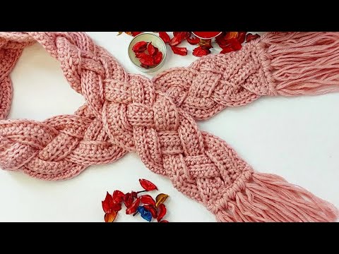 Видео: Этот шарф великолепен 👍💯 привлекательная вязаная крючком модель шарфа и изготовление шарфа