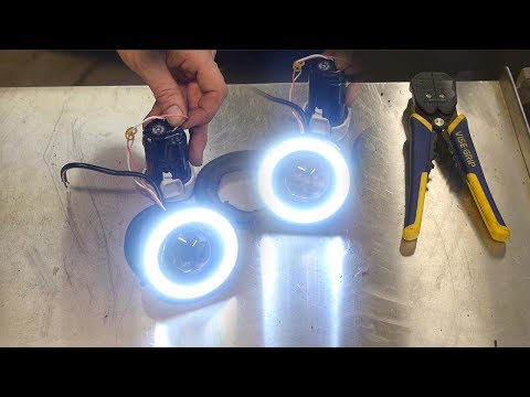Видео: Установка светодиодных противотуманных фар Halo LED с переключателями Angel Eye LED за 13 долларо...