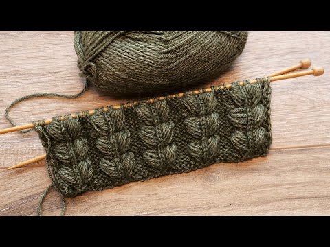 Видео: Узор 3D листья спицами 🍁 3D leaves knitting pattern