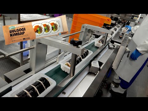 Видео: Кимбап, любимый во всем мире! Как Корея массово производит этот восхитительный ролл.