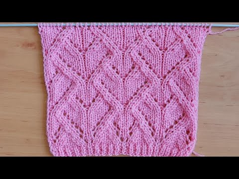 Видео: Красивый ажурный узор спицами для кардигана, платья, туники.