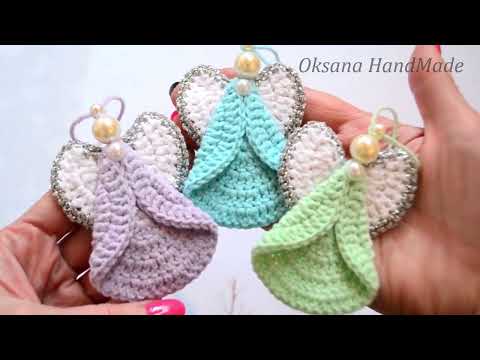 Видео: АНГЕЛЫ на Елку ЗА ПОЛЧАСА. Angel Crochet pattern