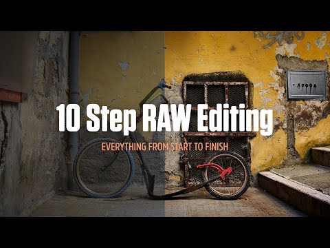 Видео: 10 шагов редактирования RAW / Одно изображение от начала до конца / Снимок одного