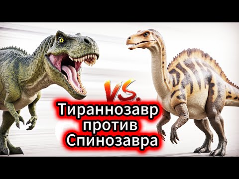 Видео: Тираннозавр против Спинозавра: ШОКИРУЮЩАЯ правда, которую от вас СКРЫВАЛИ
