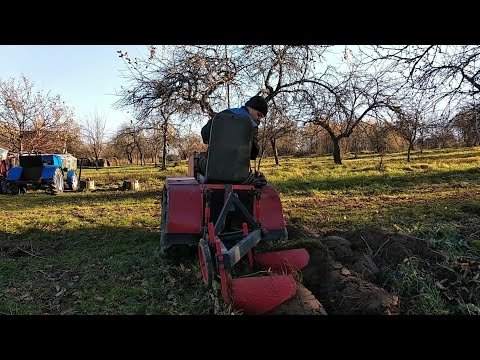 Видео: Гусеничный минитрактор пашет  целину ,замена насоса нш 10 на нш 16 на  дровоколе.