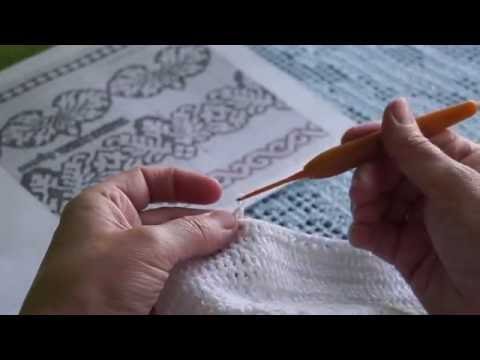 Видео: Филейный белый  топ "Сухоцветы от Валентино" процесс часть 2 Knitted lace (В №20)