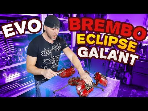 Видео: Mitsubishi GALANT / ECLIPSE установка тормозов BREMBO от mitsubishi EVOLUTION #SaveTheEclipse 2.31