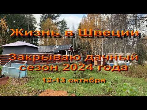 Видео: Жизнь в Швеции.  Работа на даче 12-13 октября. Закрываем дачный сезон 2024 года