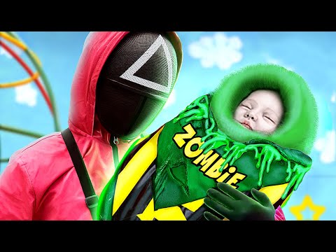 Видео: Зомби попал в игру в кальмара!