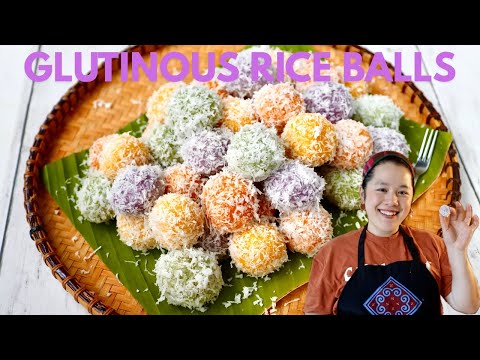 Видео: Шарики из клейкого риса: с начинкой из обжаренных в коричневом сахаре семян кунжута и арахиса. По...
